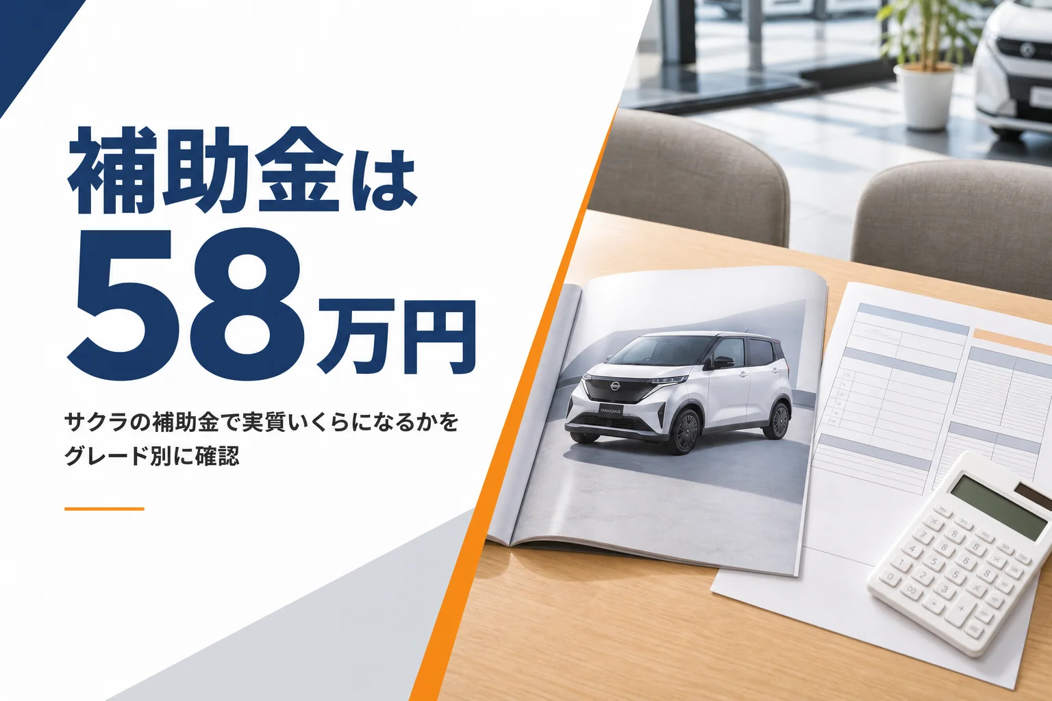サクラの補助金とグレード別の実質額を解説する記事のアイキャッチ