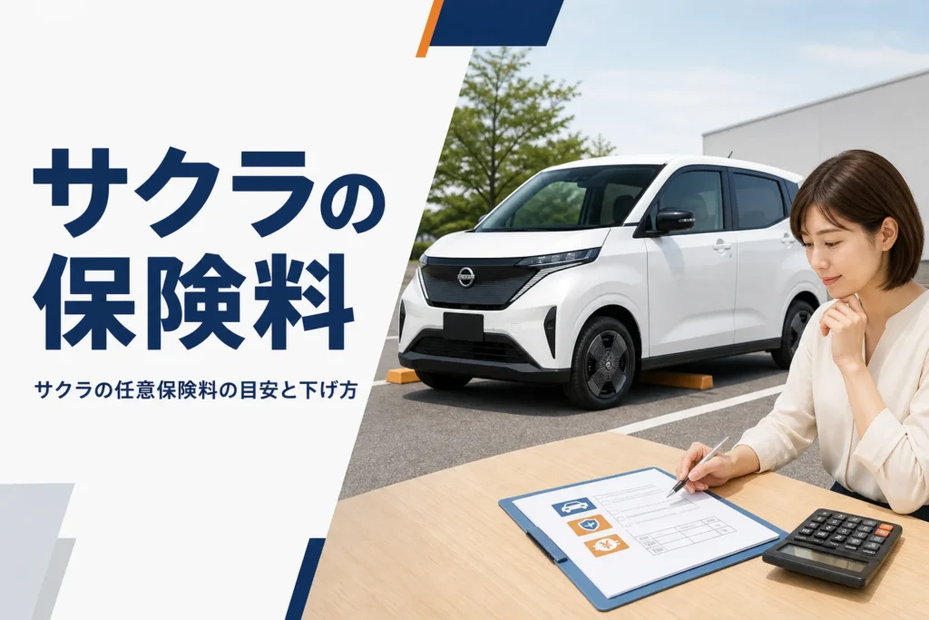 サクラと任意保険の見積書のイメージ