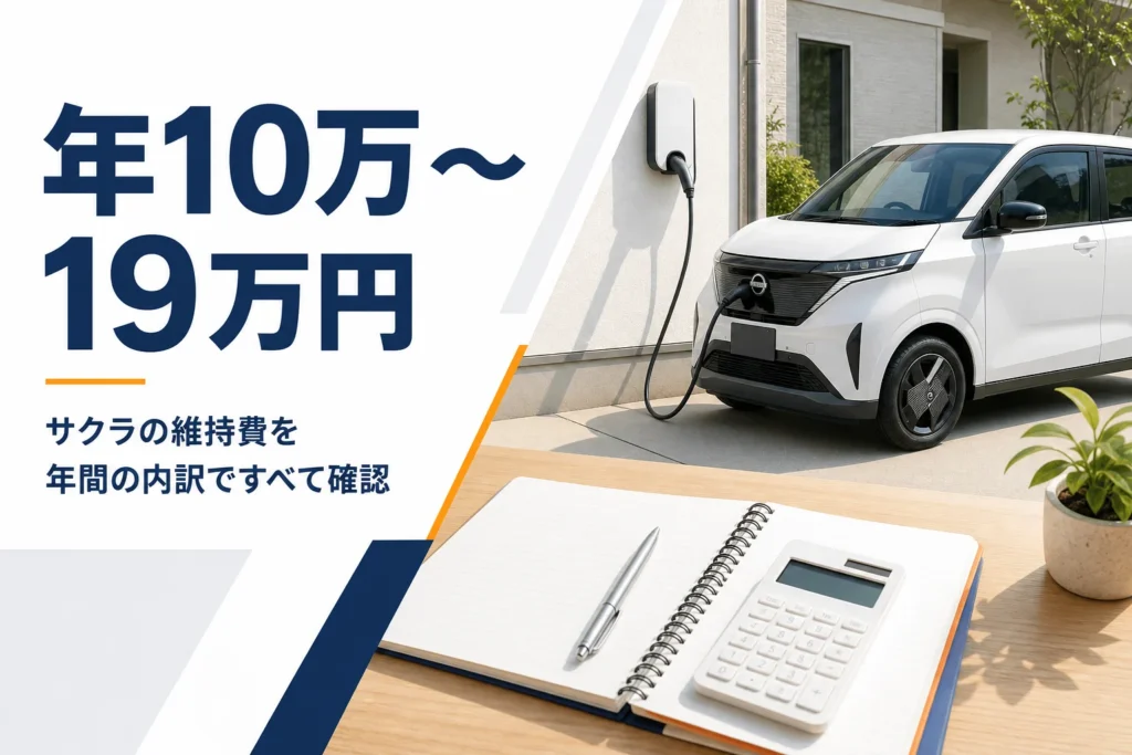 サクラの年間維持費の内訳を解説する記事のアイキャッチ