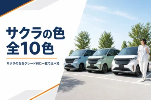 色違いの軽EVが3台並んだ様子