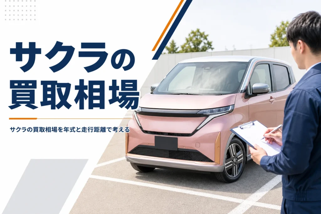 査定を受ける軽EVのイメージ