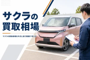 査定を受ける軽EVのイメージ