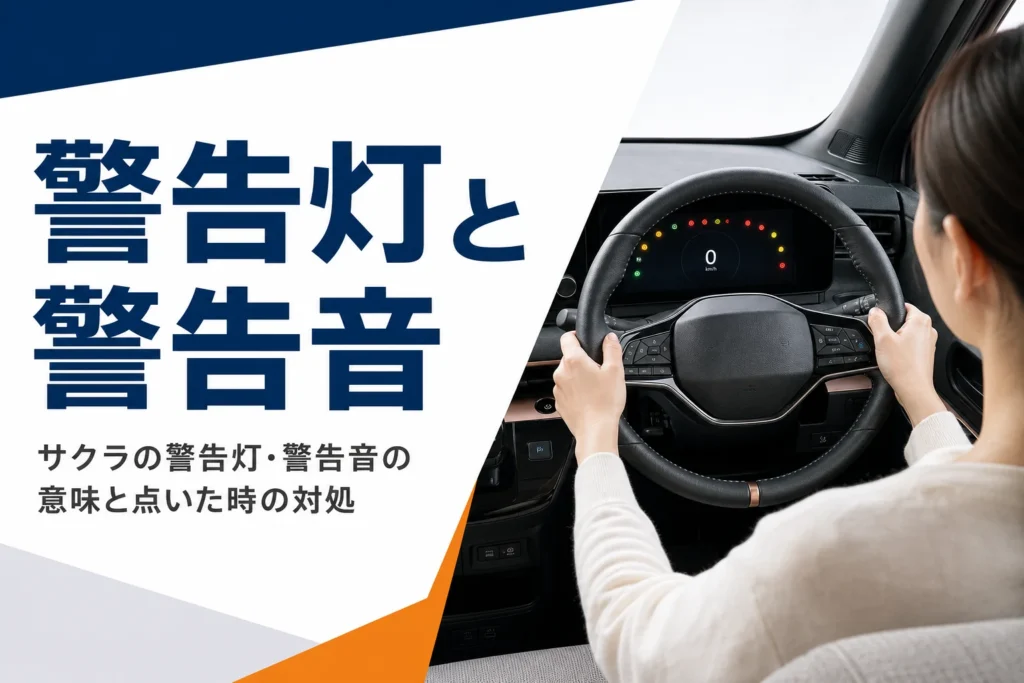 軽EVのデジタルメーターに表示灯が並ぶイメージ
