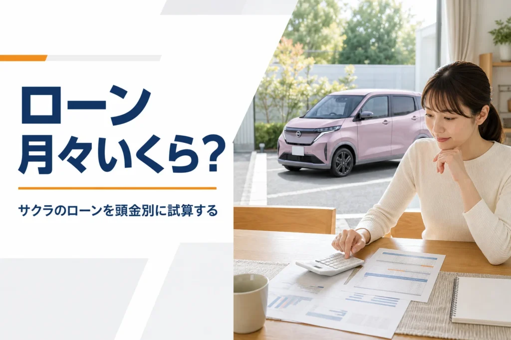 自宅でローンの月々の支払いを計算するイメージ
