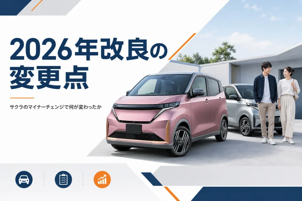 2026年マイナーチェンジ後のサクラのイメージ