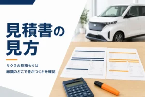 サクラの見積もりの見方を解説する記事のアイキャッチ