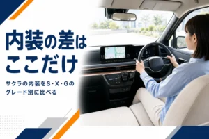 サクラの運転席から見たインパネと画面まわりのイメージ