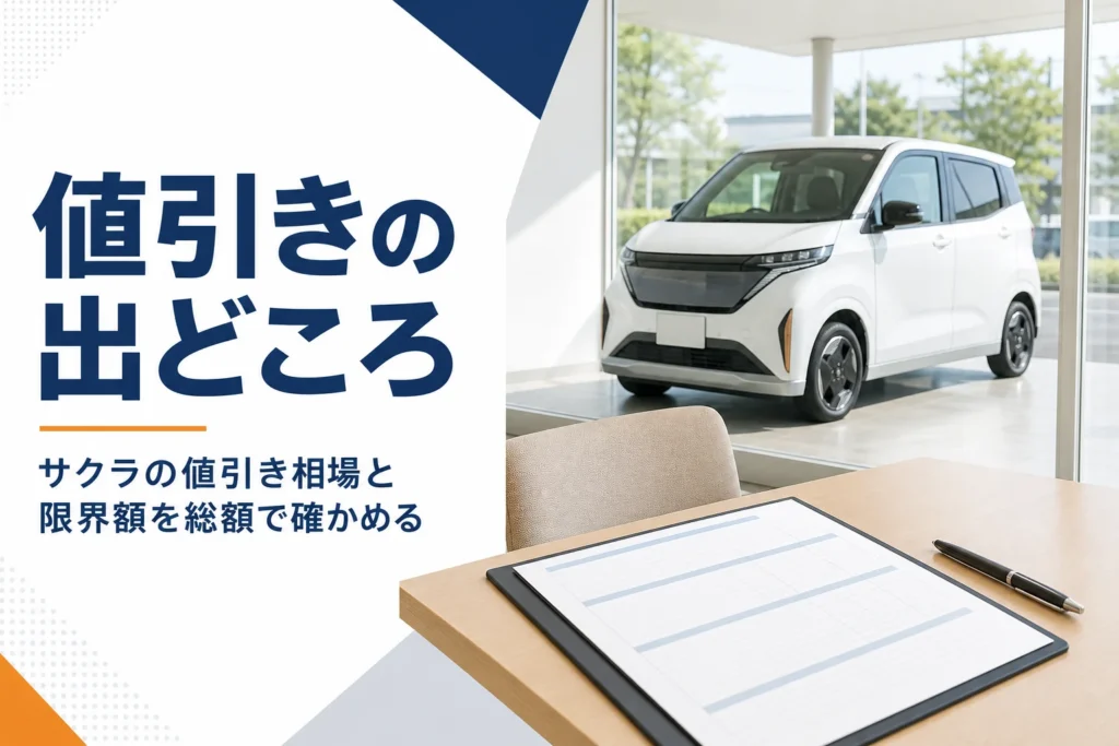 サクラの値引き相場と交渉の順番を解説する記事のアイキャッチ