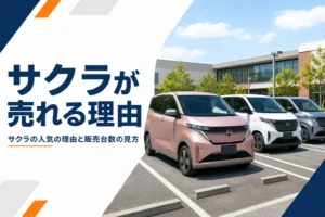 駐車場に並ぶ色違いの軽EV
