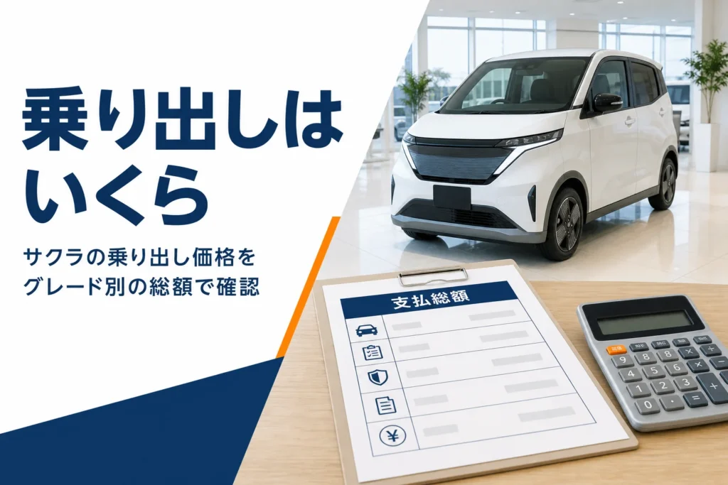 サクラの乗り出し価格をグレード別に解説する記事のアイキャッチ