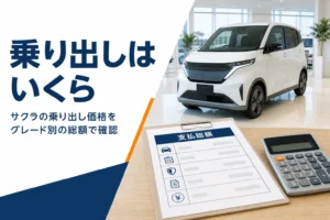 サクラの乗り出し価格をグレード別に解説する記事のアイキャッチ