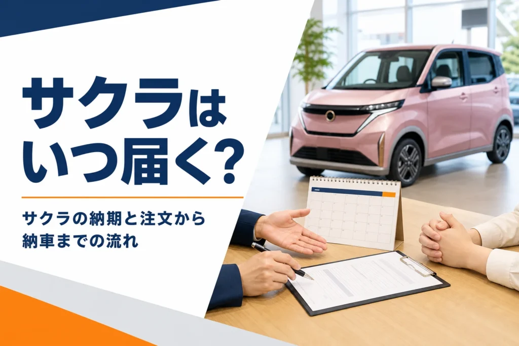 サクラの納車時期を相談するイメージ