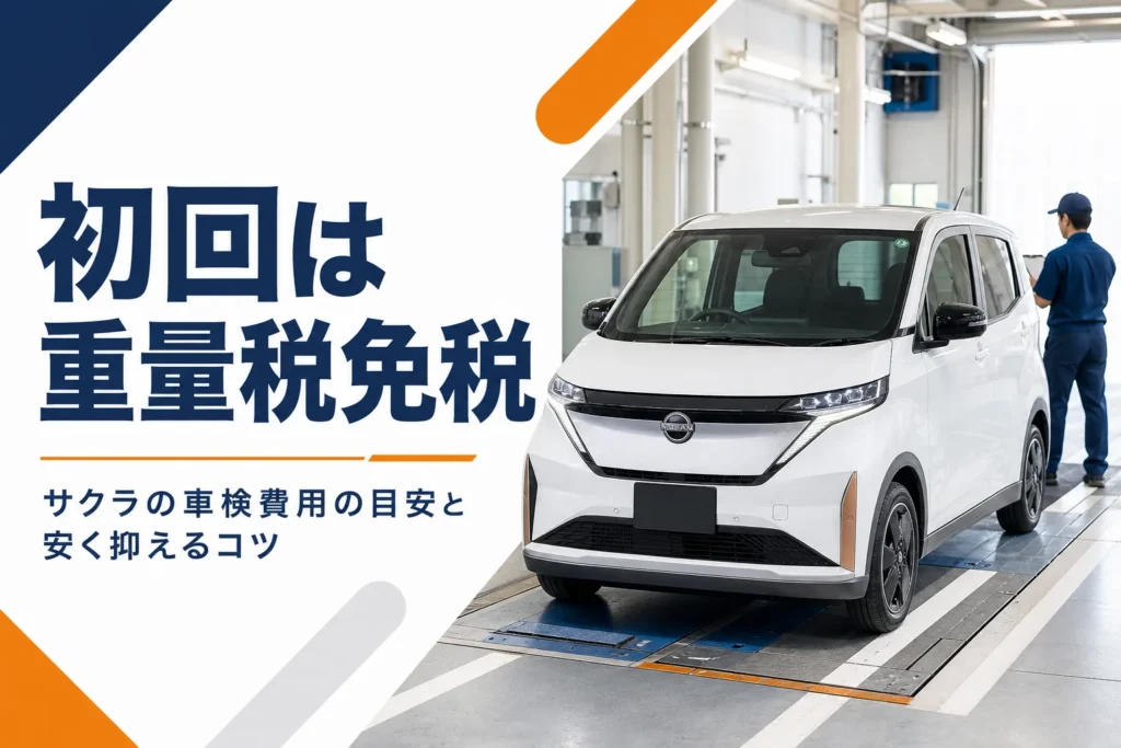 サクラの車検費用と安く抑えるコツを解説する記事のアイキャッチ