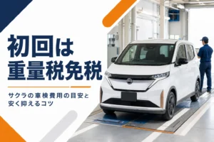 サクラの車検費用と安く抑えるコツを解説する記事のアイキャッチ