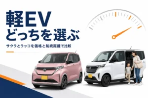 サクラとBYDラッコを比べるイメージ