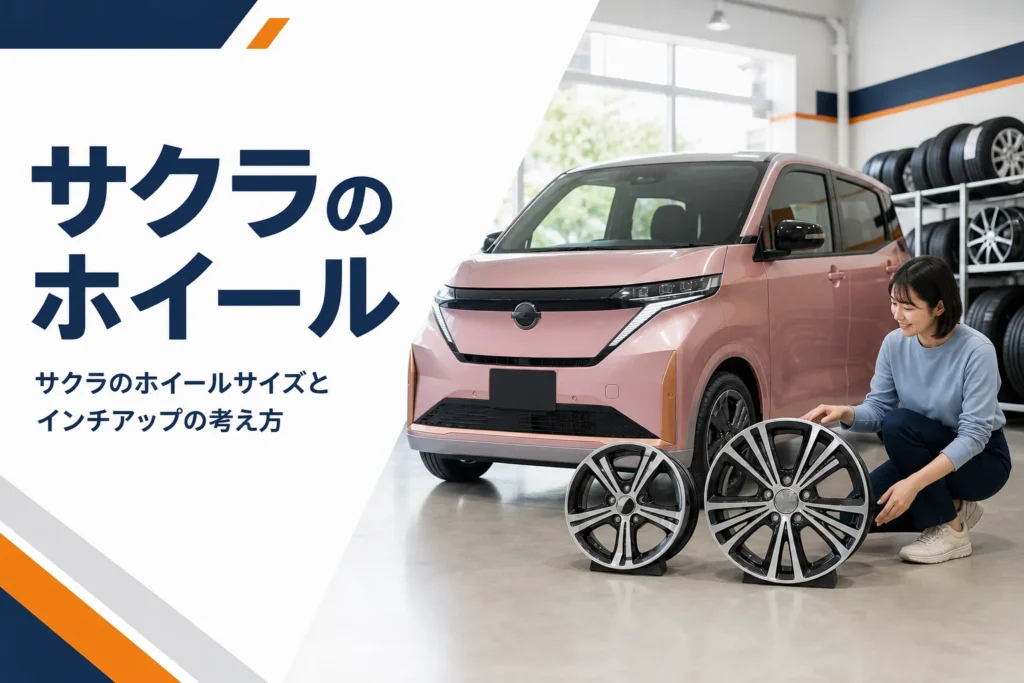 並べて置かれた14インチと15インチのアルミホイール